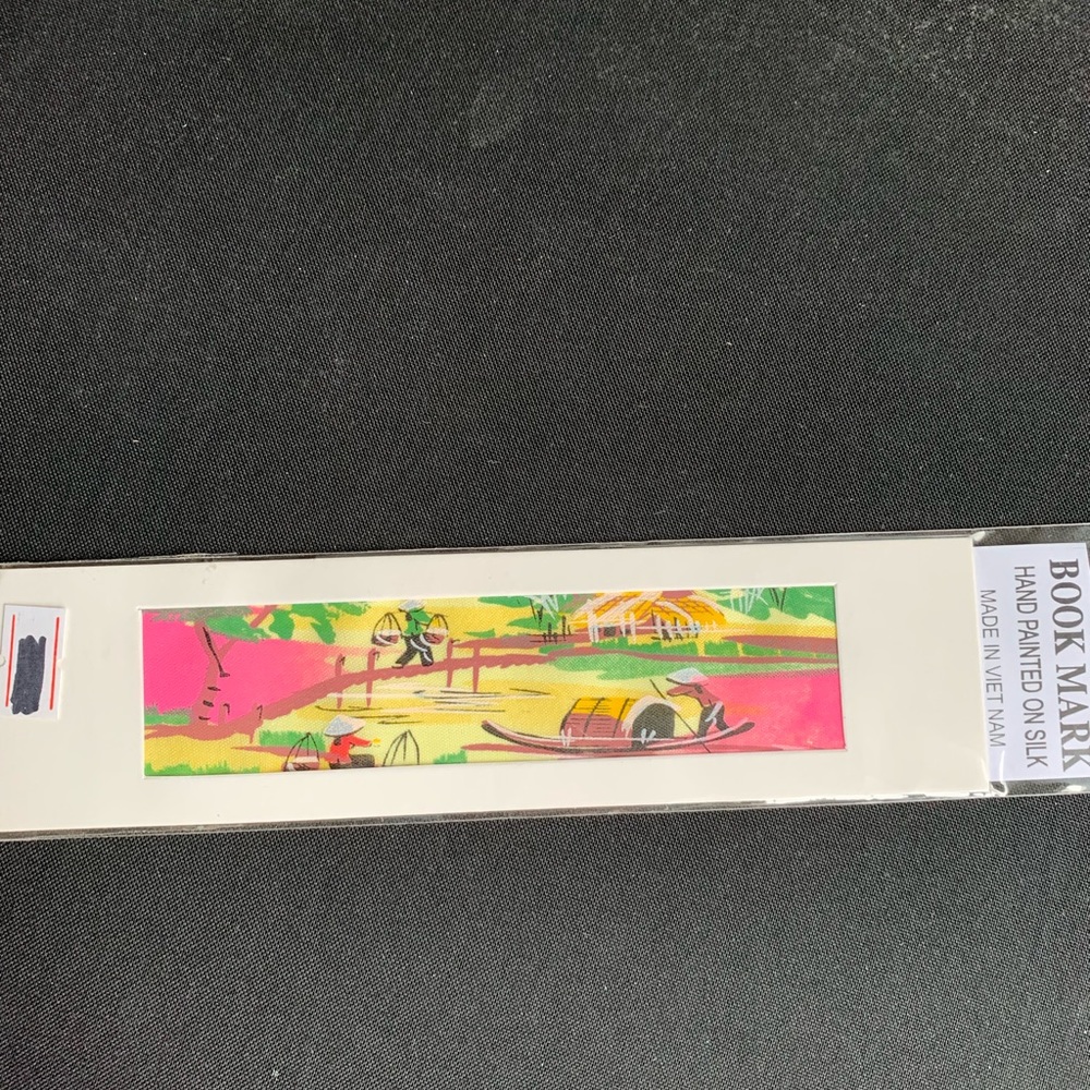 Hand painted on silk book mark - Design 1